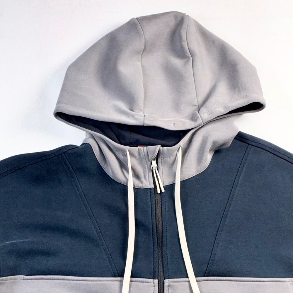 Merrell Men’s Momentum Full Zip Hooded Jacket Gray Black Small